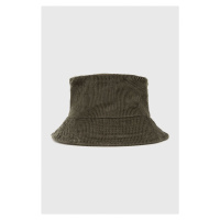 Manšestrový klobouok Sisley zelená barva, bavlněný