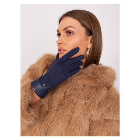 Dámské tmavě modré dotykové rukavice Fashionhunters