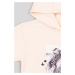 Dětská bavlněná mikina zippy růžová barva, s kapucí, s potiskem