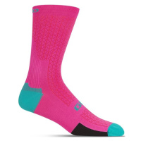 GIRO Cyklistické ponožky klasické - HRC TEAM - růžová/světle modrá