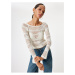 Koton Crochet T-Shirt Long Sleeve Boat Neck Viscose Blend