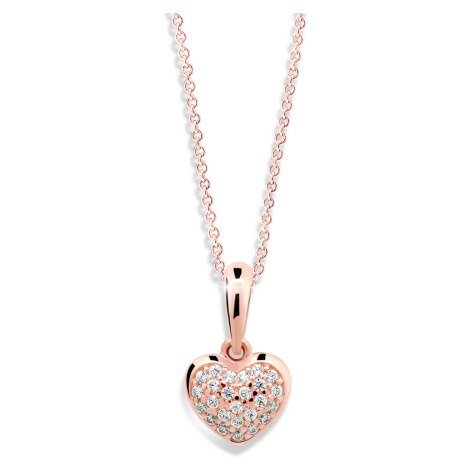 Cutie Jewellery Přívěsek ve tvaru srdce z růžového zlata Z6295-2383-40-10-X-4