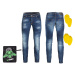 Pánské moto jeansy W-TEC Feeldy modrá
