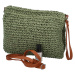 Měkká kabelka do ruky s pleteným vzorem Vivalo, zelená