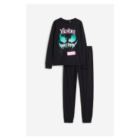 H & M - Žerzejové pyžamo's potiskem - černá