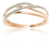 Dámský prsten z růžového zlata s diamanty BP0066F + DÁREK ZDARMA