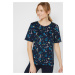 BONPRIX tričko se vzorem Barva: Modrá, Mezinárodní