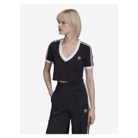 Černý dámský crop top adidas Originals - Dámské