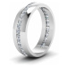 OLIVIE Stříbrný rhodiovaný prsten 3773