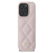 PU Leather Quilted Zadní Kryt pro iPhone 16 Pro Max Pink Obal na telefon Guess