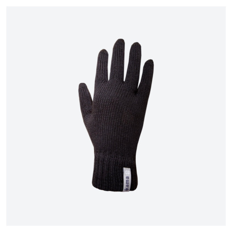 KAMA R101 pletené merino rukavice, černá