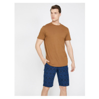 Koton Pocket Detailed, Geometric Pattern Slim Fit Shorts