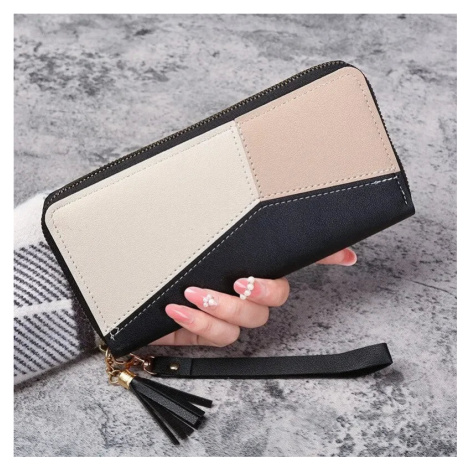Dlouhá dámská peněženka na zip s přihrádkami na karty