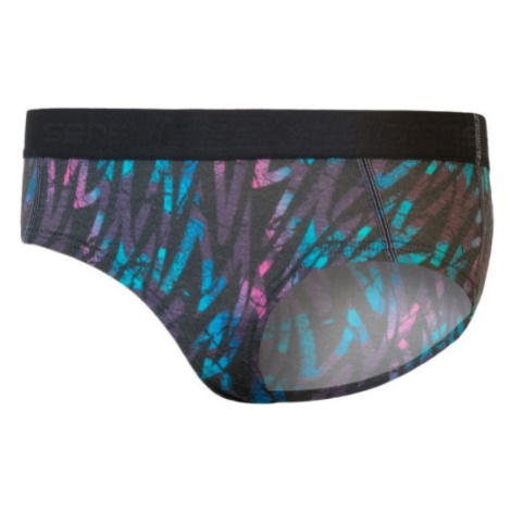 Dámské kalhotky Merino Impress černá/stripes Sensor