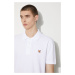 Bavlněné polo tričko Maison Kitsuné Fox Head Patch Regular Polo bílá barva, s aplikací, LM00208K