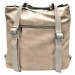 Velký světle hnědý kabelko-batoh z eko kůže