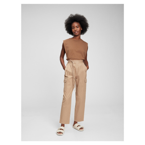 GAP Kalhoty high rise cargo - Dámské