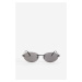 H & M - Oválné sluneční brýle bez obrouček - černá