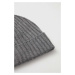 Čepice z vlněné směsi Sisley šedá barva, z tenké pleteniny