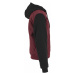 Hooded Diamond Quilt Nylon Jacket - burgundy/black