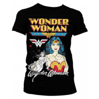 Wonder Woman tričko, Posing Wonder Woman Girly Black, dámské