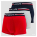 Boxerky LACOSTE Iconic Cotton Stretch Boxers 3-Pack Red/ Melange Grey/ Navy