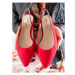 Goodin Krásné lodičky červené dámské na plochém podpatku ruznobarevne