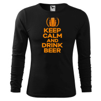 DOBRÝ TRIKO Pánské bavlněné triko Keep calm beer