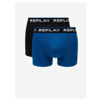 Sada dvou boxerek v černé a modré barvě Replay