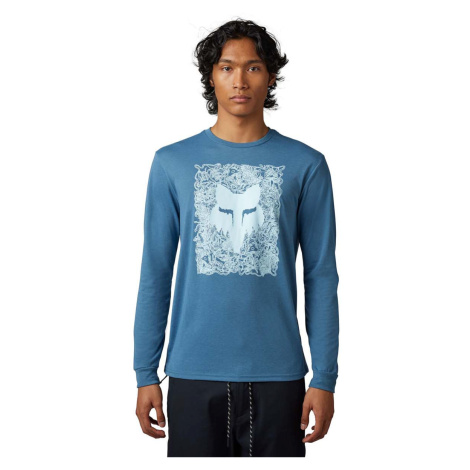 FOX Cyklistické triko s dlouhým rukávem - AUXLRY - modrá