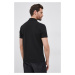 Bavlněné polo tričko Lacoste černá barva, hladké
