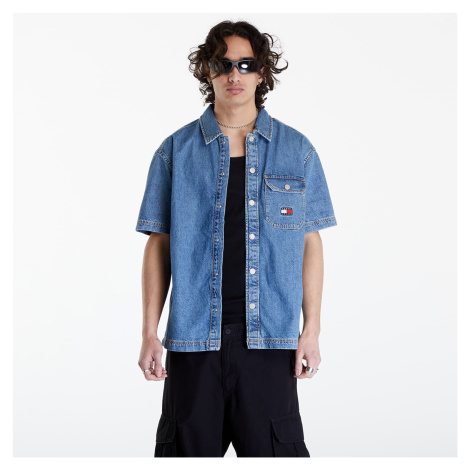 Tommy Jeans Denim Short Sleeve Overshirt Mid Indigo Tommy Hilfiger