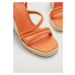 MANGO Páskové sandály 'Eula' oranžová