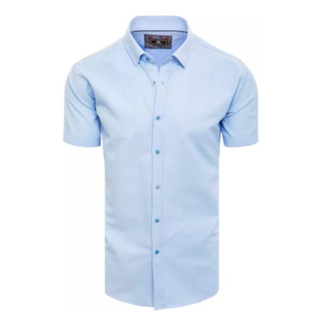 Světle modrá pánská košile s krátkým rukávem DStreet