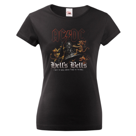 Dámské tričko s potiskem AC DC - parádní tričko s potiskem metalové skupiny AC DC BezvaTriko