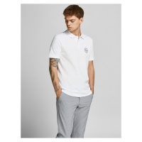 Bílé polo tričko Jack & Jones Shark