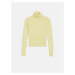 Svetr trussardi sweater turtleneck cashmere blend žlutá