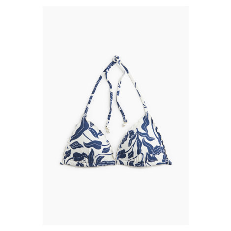 H & M - Bikinová push-upka's trojúhelníkovými košíčky - modrá H&M