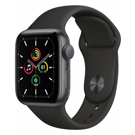 Apple Watch Series SE 44mm vesmírně šedý hliník s černým sportovním řemínkem