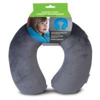 WORLDPACK TRAVEL PILLOW cestovní polštář z paměťové pěny - šedý