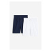 H & M - Sportovní šortky z materiálu DryMove™ 2 páry - bílá