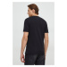 Bavlněné tričko Sisley černá barva