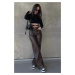 Madmext Mad Girls Brown Leather Trousers