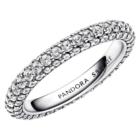 Pandora Třpytivý stříbrný prsten se zirkony Timeless 192627C01