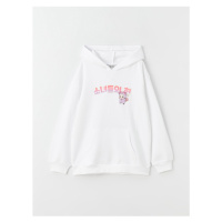 LC Waikiki Printed Long Sleeve Girls' Hoodie