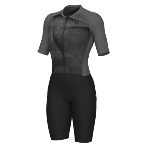 ALÉ Cyklistická kombinéza - BEYOND TRIATHLON - šedá/černá