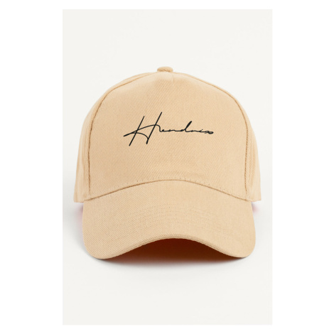 Kšiltovka Jockey, Barva Béžová, s Potiskem Hendrix Signature Hedrix