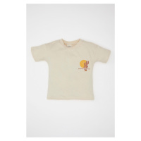 DEFACTO Baby Boy Crew Neck Printed Short Sleeve T-Shirt