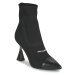 Karl Lagerfeld DEBUT Mix Knit Ankle Boot Černá