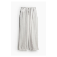 H & M - Natahovací krepové kalhoty - šedá